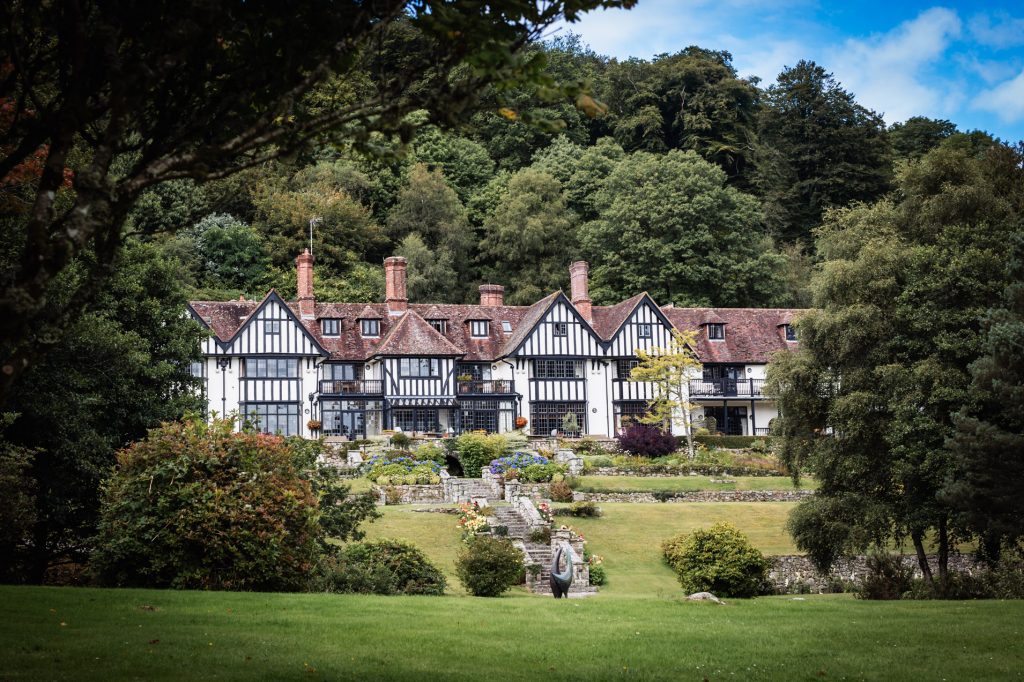 the house and grounds at gidleigh park wedding