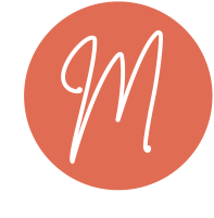 orange circle with white M and meet me on the hill text