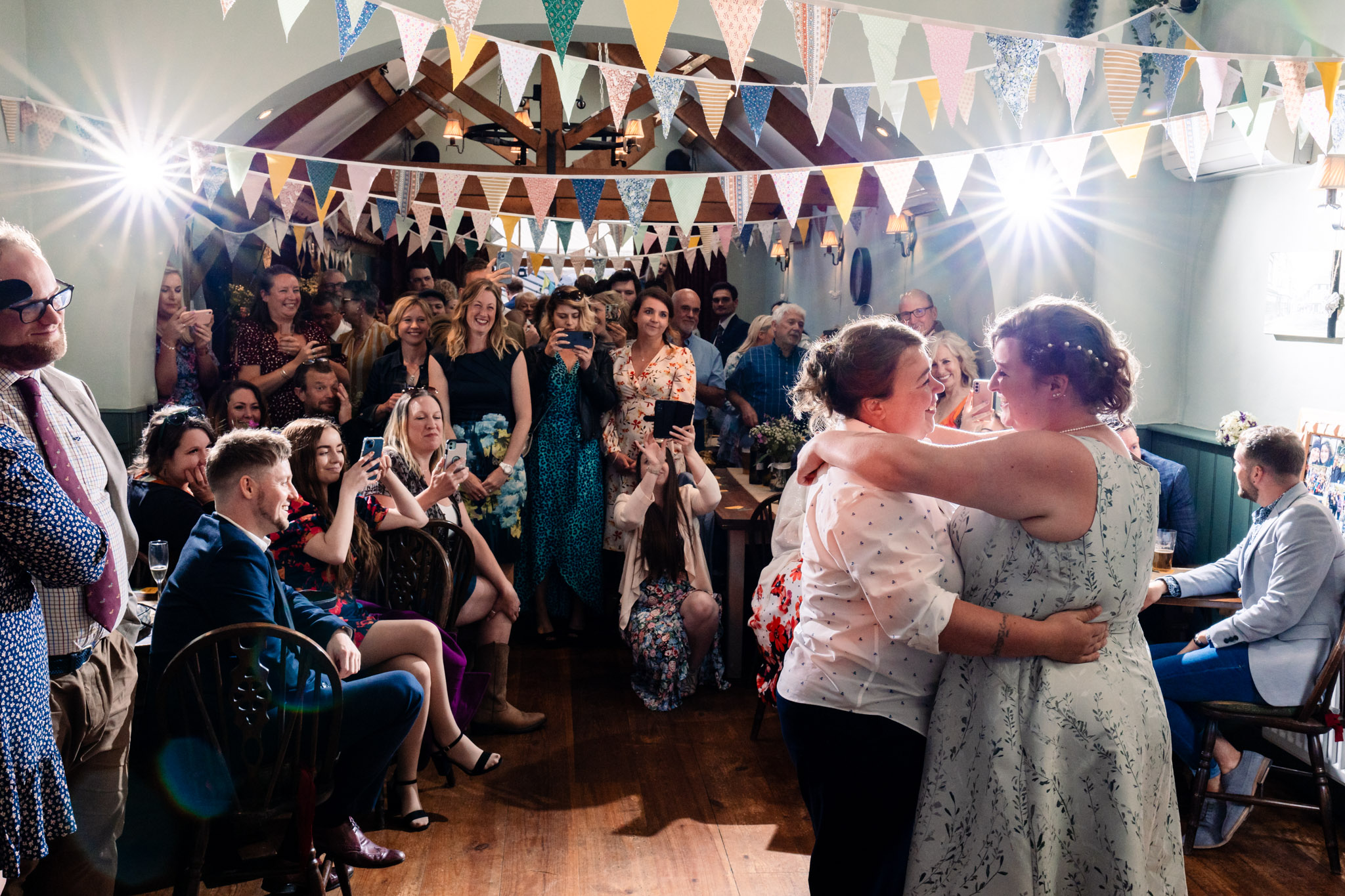 two brides first dance at a moretonhampstead dartmoor same sex wedding devon