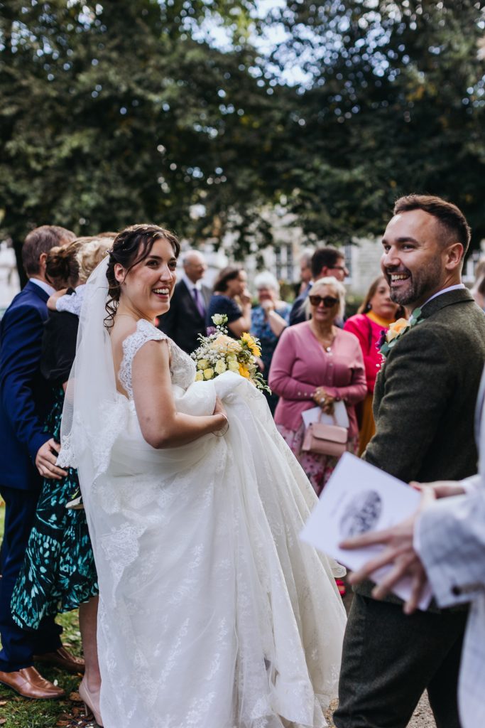 bride and groom in tavistock