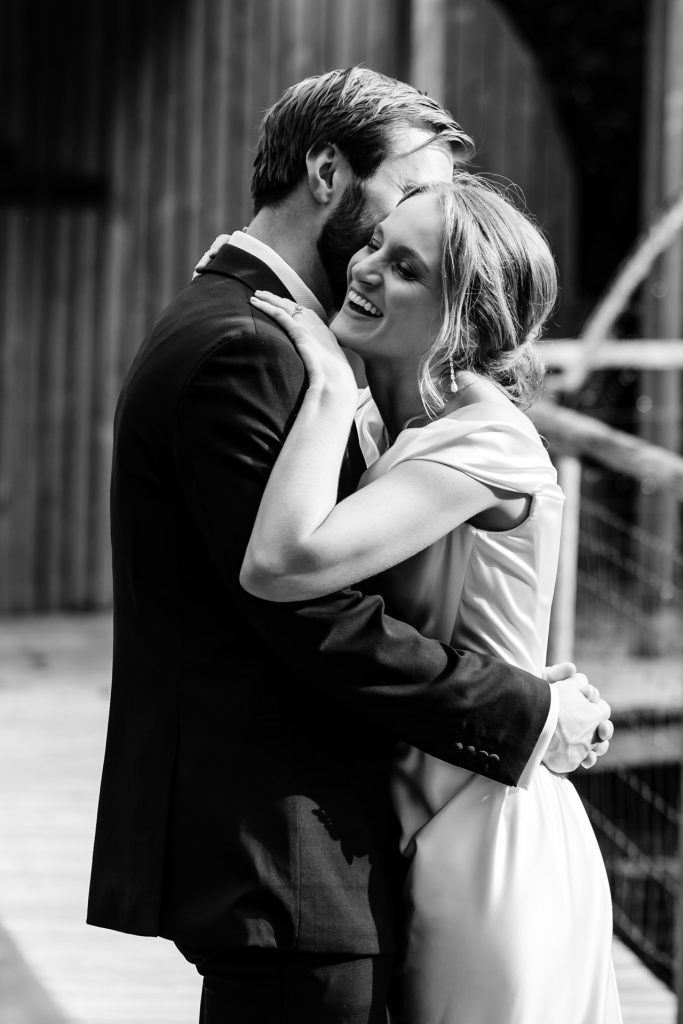 a beautifully happy bride at anran in devon