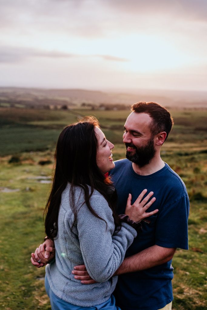 a pre-wedding shoot and dartmoor sunset