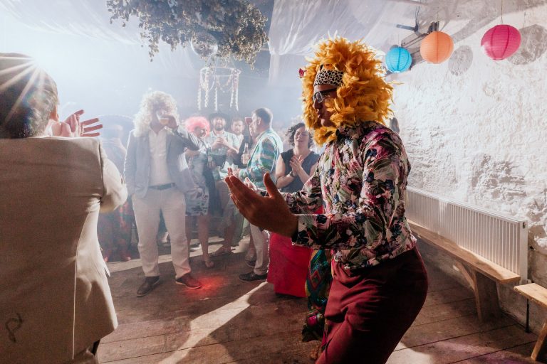 dancing with a crazy wig on at bradstone manor